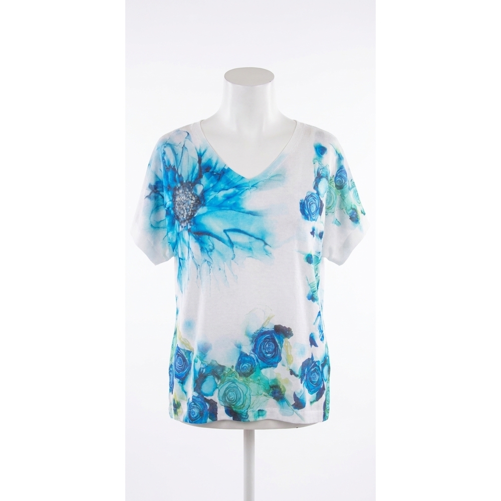 NEW GIGI MODA floral gina top in white